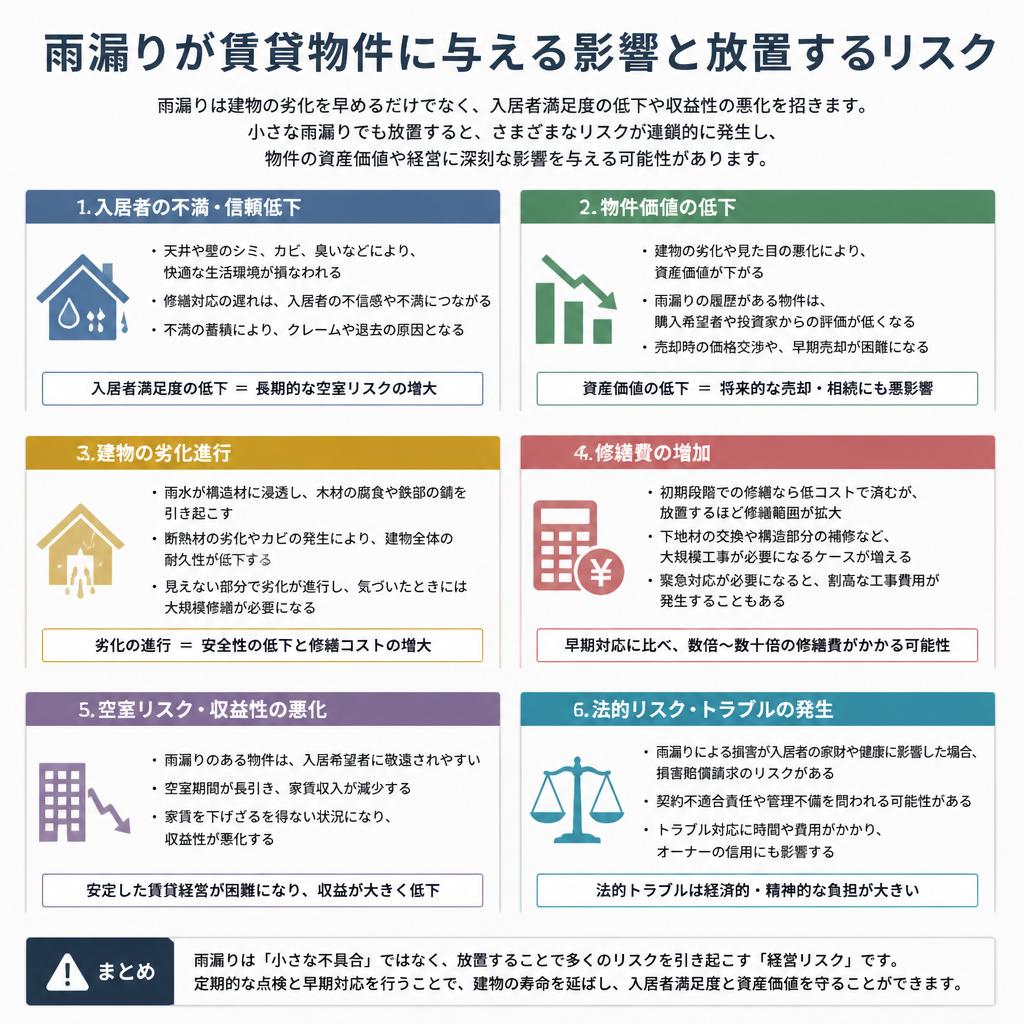 雨漏りがもたらす影響