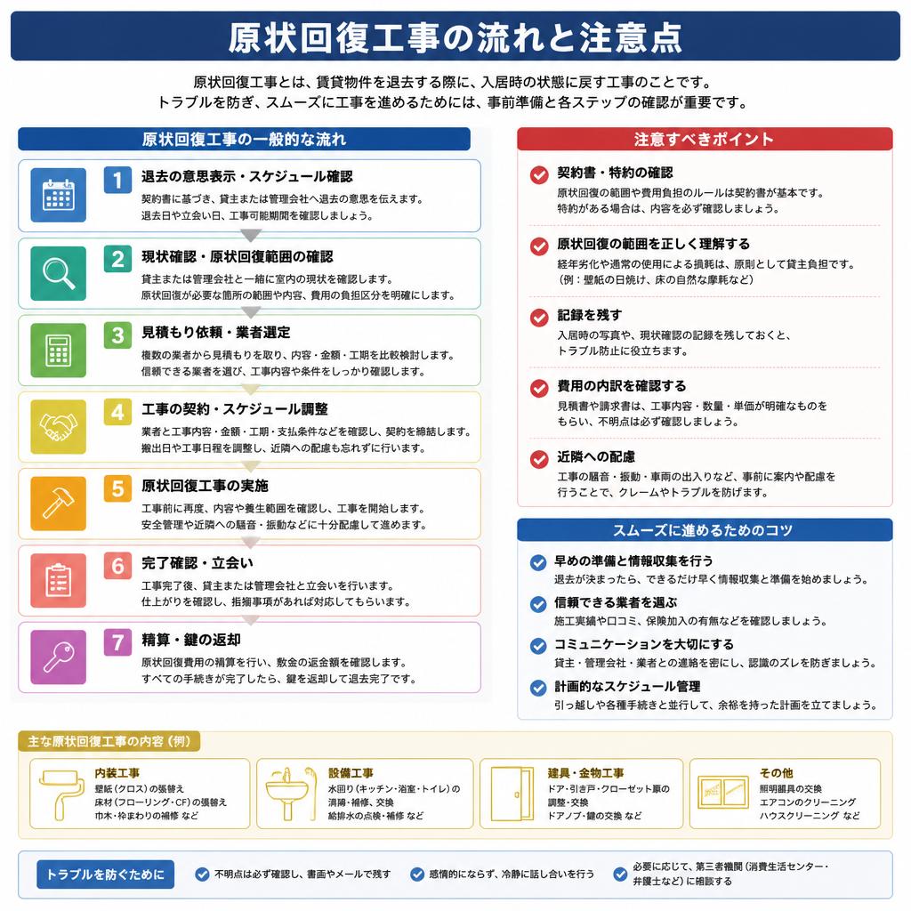 原状回復工事の流れとポイント
