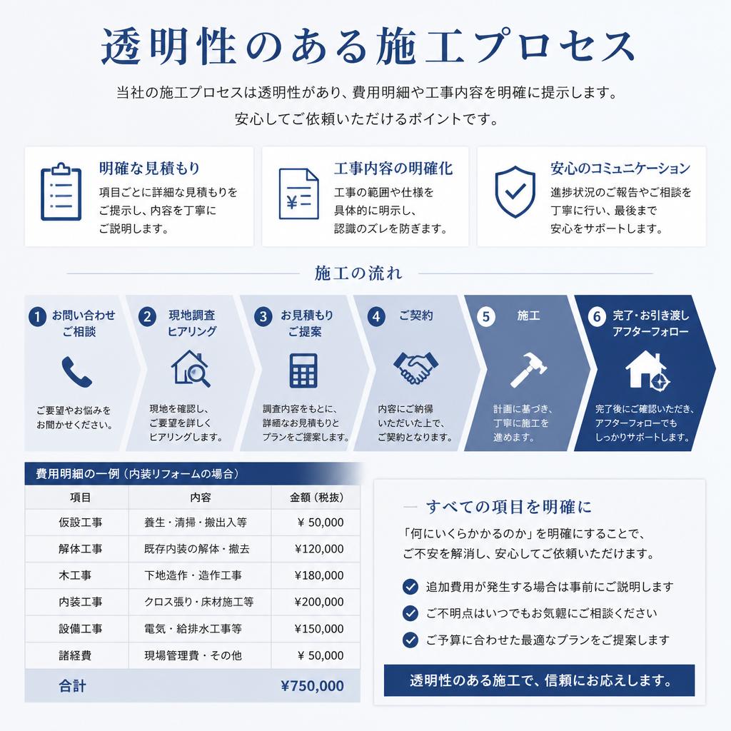 施工プロセスの透明性