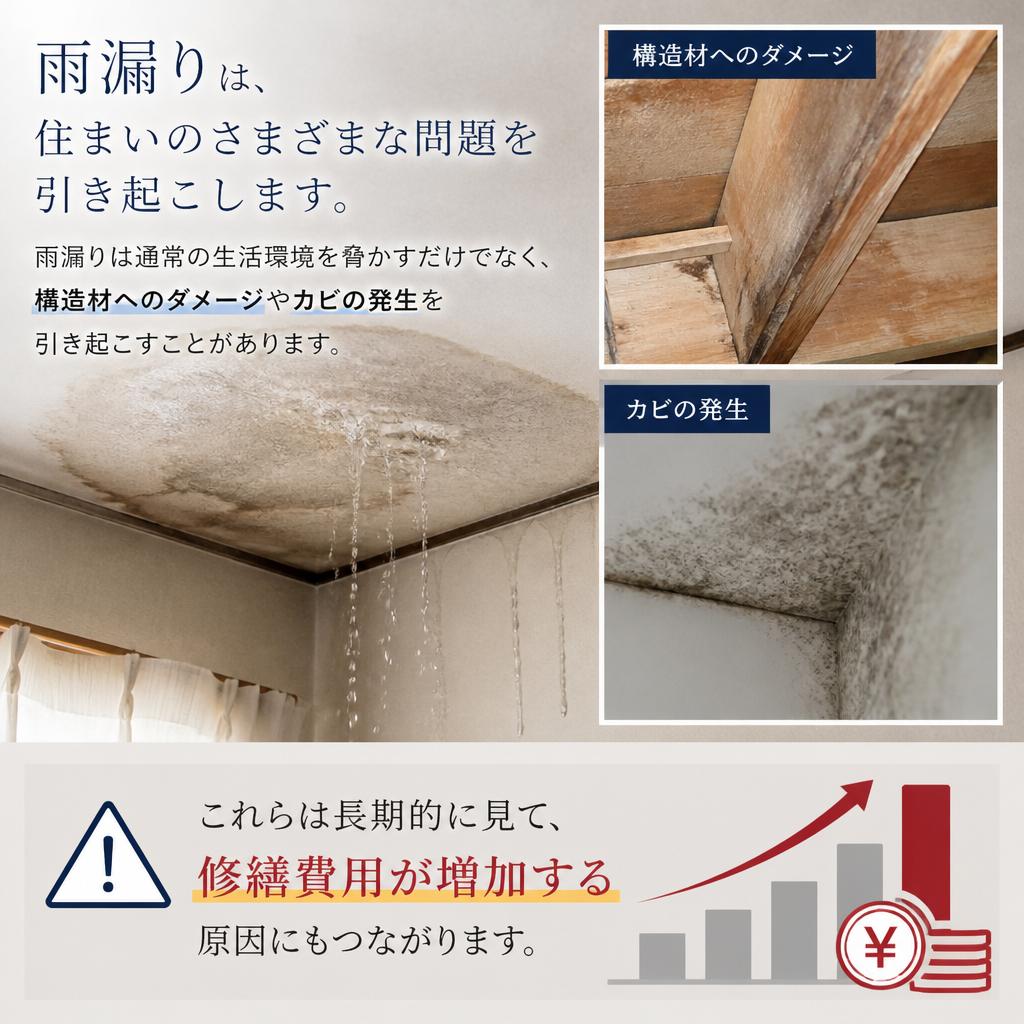 雨漏りが及ぼす影響